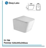Унитаз подвесной DEEP LAKE безободковый DL-T06